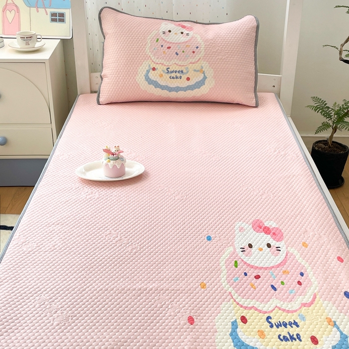 91家纺网 家纺一手货源 找家纺 川悦生活 2025新款大阪冰豆豆凉感凉席三件套 甜蜜蛋糕