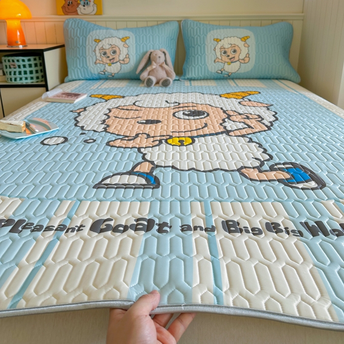 91家纺网 家纺一手货源 找家纺 金爱家 2025新款凉感丝乳胶凉席 乳胶-羊先生