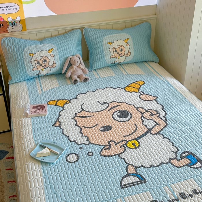 91家纺网 家纺一手货源 找家纺 金爱家 2025新款凉感丝乳胶凉席 乳胶-羊先生