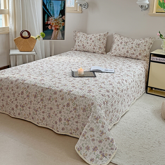 91家纺网 家纺一手货源 找家纺 TT.one 塔塔家居 2025新款全棉双层纱贝壳边夏被系列 床盖·半夏