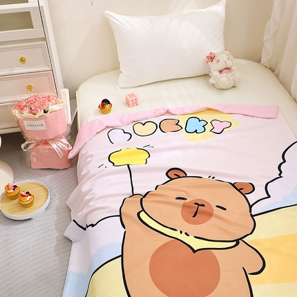 八零年代 2025新款儿童A类天丝夏被冰爽棉空调被凉感被幼儿园凉席夏被三件套