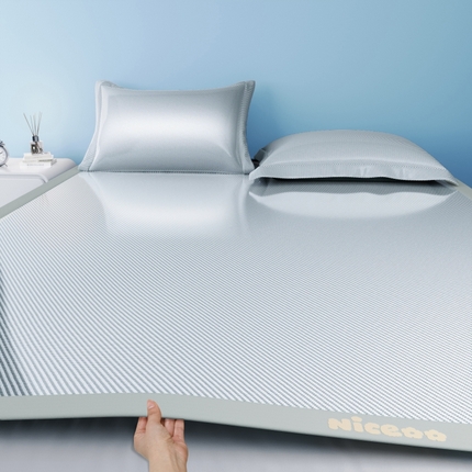 91家纺网 家纺一手货源 找家纺 （总）川悦生活 2025新款纯色宽边冰丝席-幸运nice