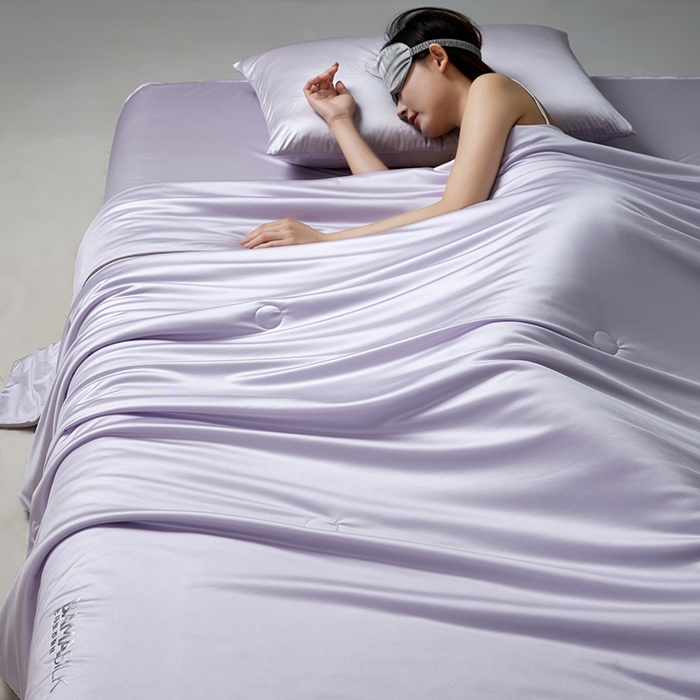 91家纺网 家纺一手货源 找家纺 （总）莱福仕家纺 2025新款A类莹丝流光蚕丝系列夏被