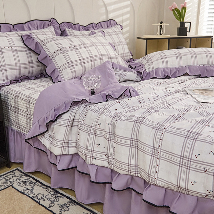 91家纺网 家纺一手货源 找家纺 铠畅家纺 2025新款有氧双层纱印花夹棉床盖四件套-终版 卢卡斯