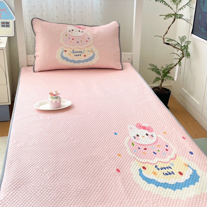 91家纺网 家纺一手货源 找家纺 川悦生活 2025新款大阪冰豆豆凉感凉席三件套 甜蜜蛋糕