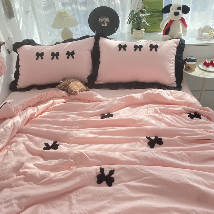 91家纺网 家纺一手货源 找家纺 （总）2025新款毛巾绣单夏被夏被四件套