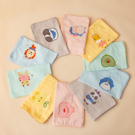 喜多兔2025新款小轻柔纯棉双层纱枕套枕头 叠拍图（仅供参考）