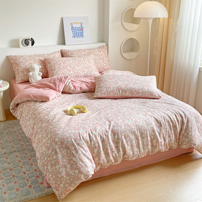 91家纺网 家纺一手货源 找家纺 （总）如约 2025新款A类全棉双层纱四件套