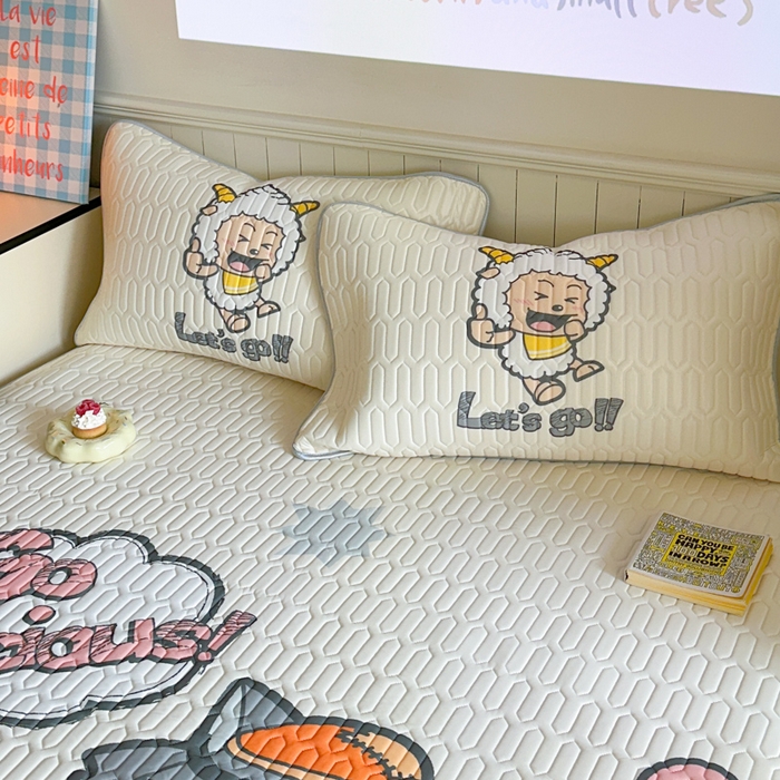 91家纺网 家纺一手货源 找家纺 金爱家 2025新款凉感丝乳胶凉席 乳胶-洋洋得意