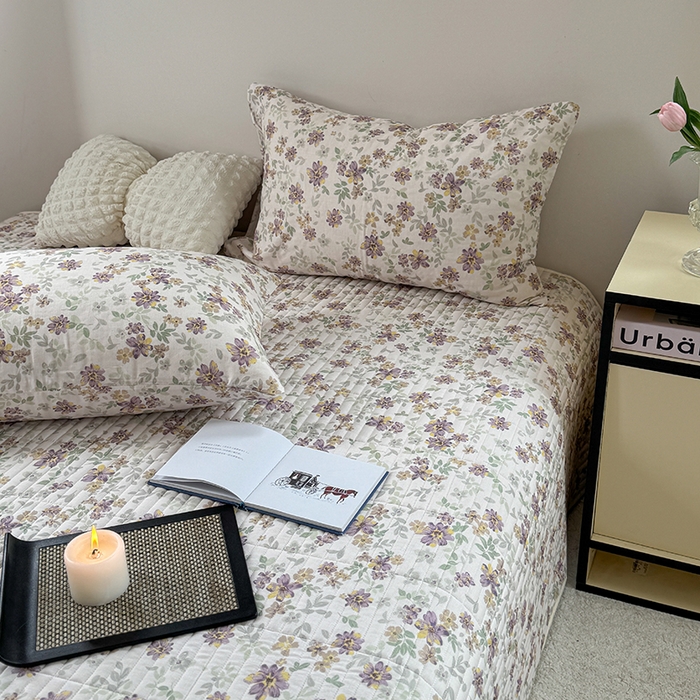 91家纺网 家纺一手货源 找家纺 TT.one 塔塔家居 2025新款全棉双层纱贝壳边夏被系列 床盖·半夏