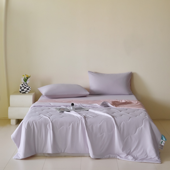 91家纺网 家纺一手货源 找家纺 （总）圣梦莱羽绒家纺 2025春夏新款A类锦氨凉感丝高克重冰丝夏凉被亲肤丝绸被芯（凡质量问题由商家承担）