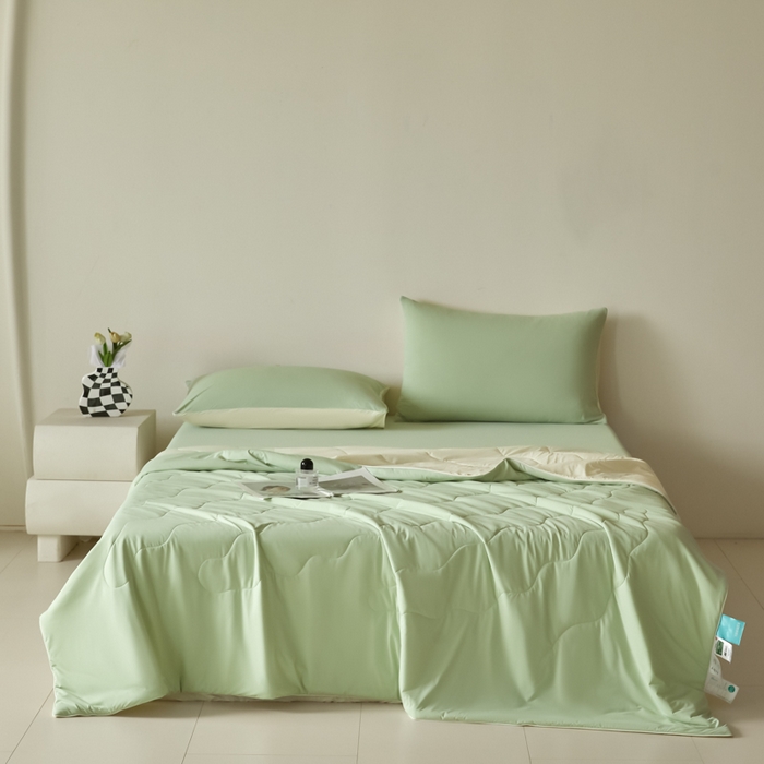 91家纺网 家纺一手货源 找家纺 （总）圣梦莱羽绒家纺 2025春夏新款A类锦氨凉感丝高克重冰丝夏凉被亲肤丝绸被芯（凡质量问题由商家承担）