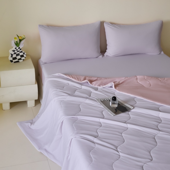 91家纺网 家纺一手货源 找家纺 （总）圣梦莱羽绒家纺 2025春夏新款A类锦氨凉感丝高克重冰丝夏凉被亲肤丝绸被芯（凡质量问题由商家承担）