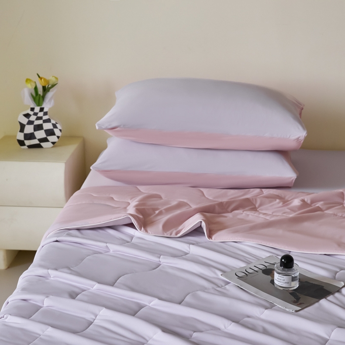 91家纺网 家纺一手货源 找家纺 （总）圣梦莱羽绒家纺 2025春夏新款A类锦氨凉感丝高克重冰丝夏凉被亲肤丝绸被芯（凡质量问题由商家承担）