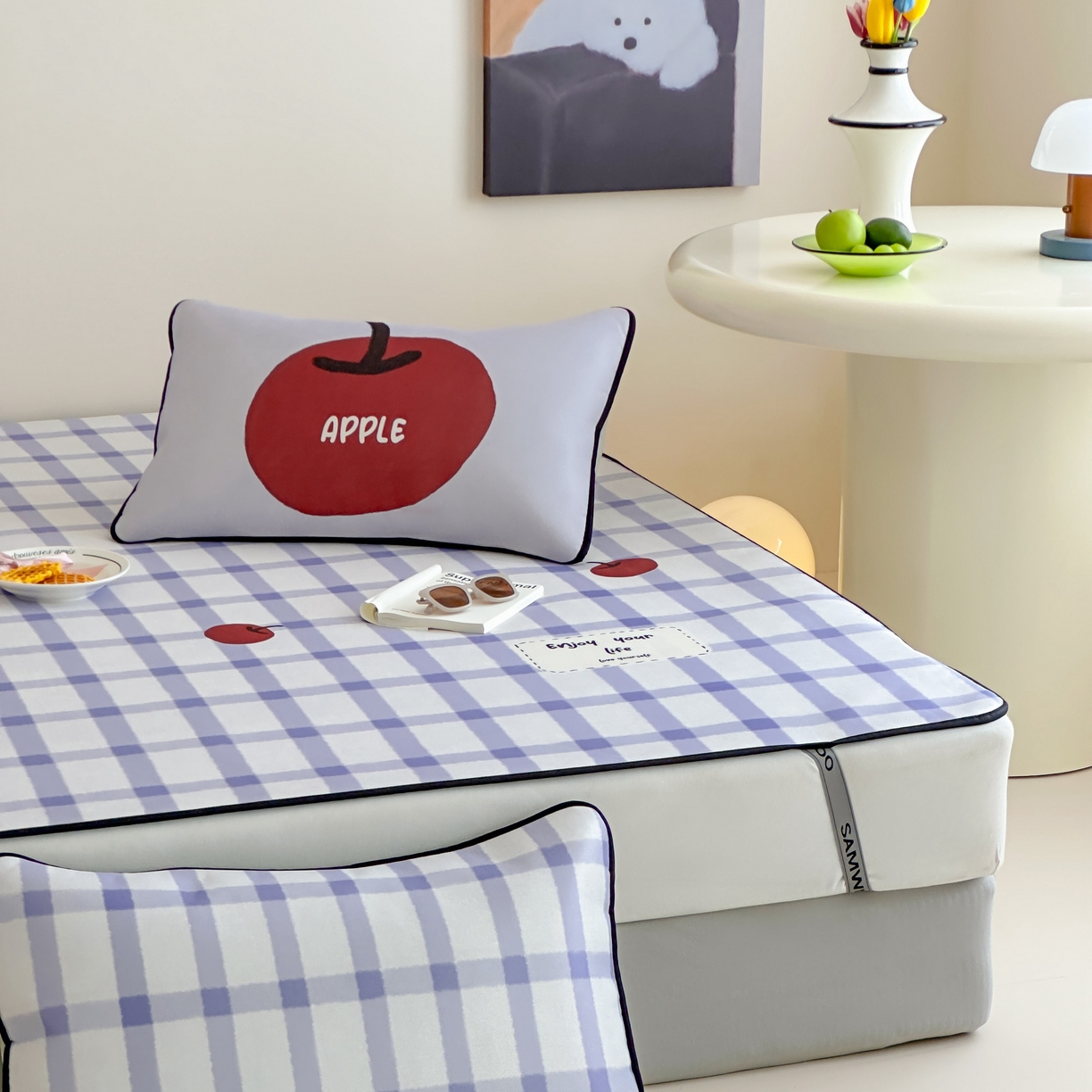 91家纺网 家纺一手货源 找家纺 三味舒屋 2025新款小清新设计师款印花冰藤席凉席席子 果然多 床席