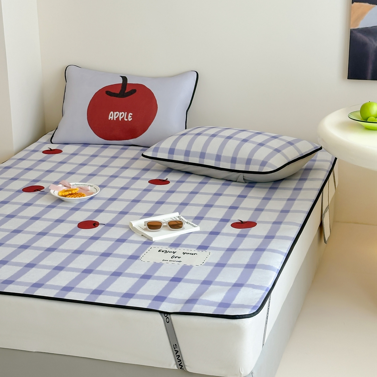 91家纺网 家纺一手货源 找家纺 三味舒屋 2025新款小清新设计师款印花冰藤席凉席席子 果然多 床席