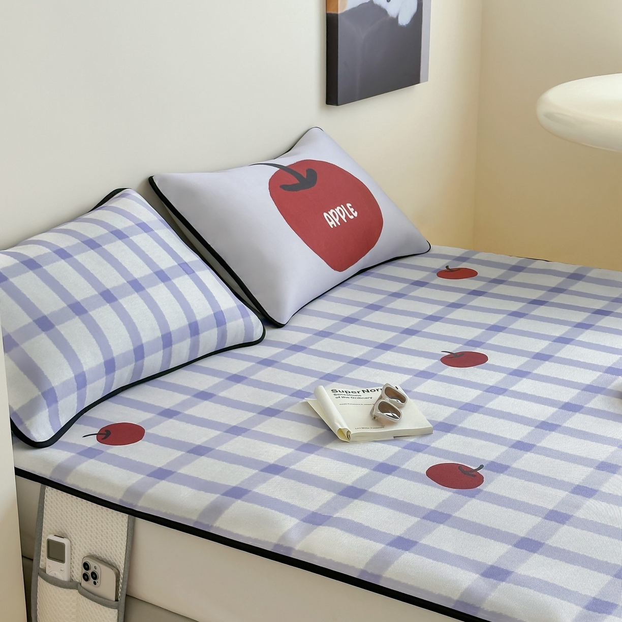 91家纺网 家纺一手货源 找家纺 三味舒屋 2025新款小清新设计师款印花冰藤席凉席席子 果然多 床席