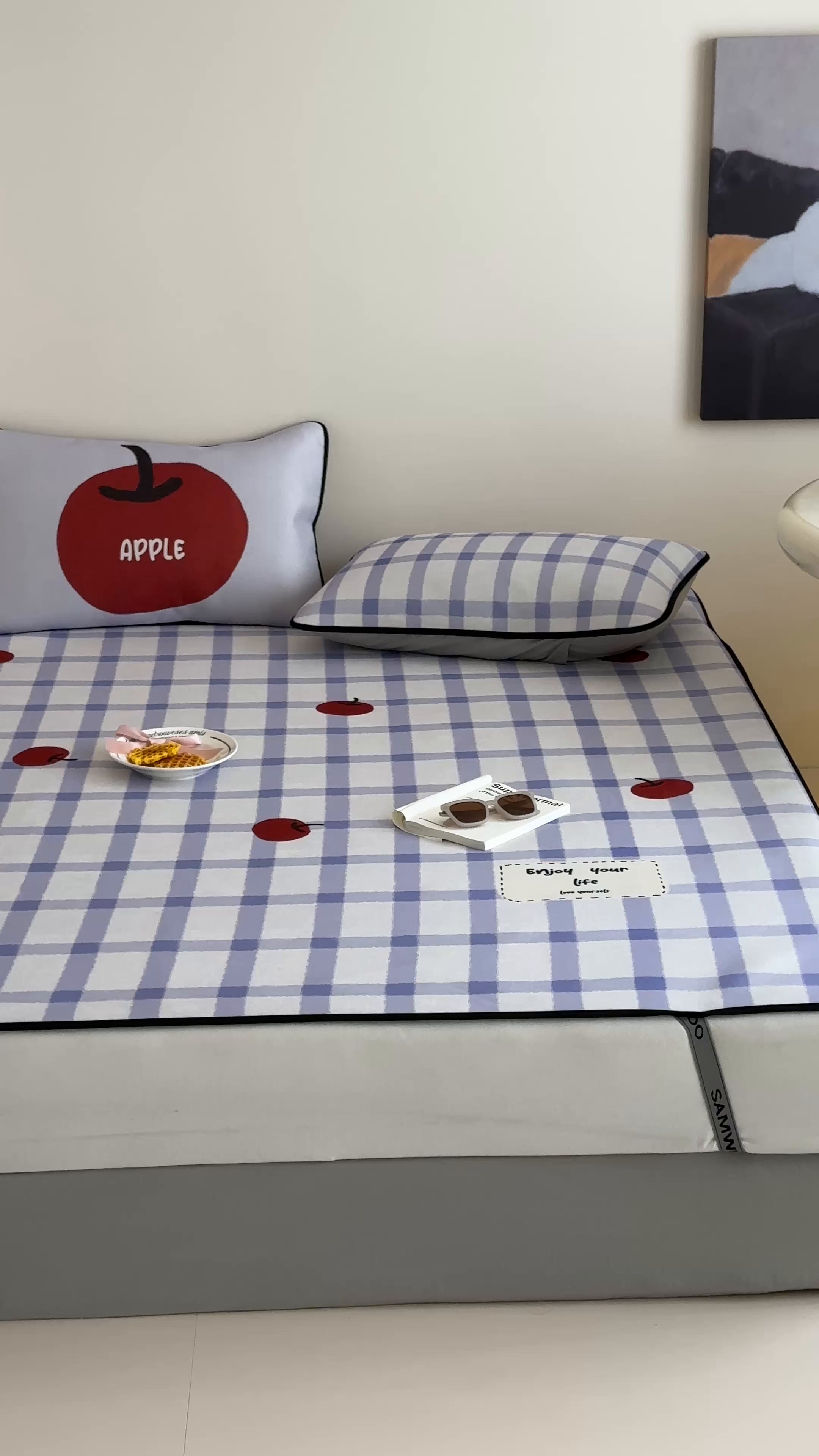 91家纺网 家纺一手货源 找家纺 三味舒屋 2025新款小清新设计师款印花冰藤席凉席席子 果然多 床席