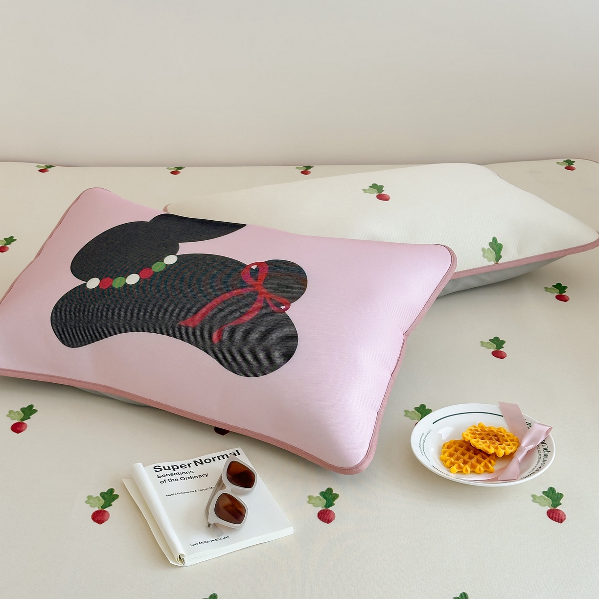 91家纺网 家纺一手货源 找家纺 三味舒屋 2025新款小清新设计师款印花冰藤席凉席席子 萝卜兔 床席