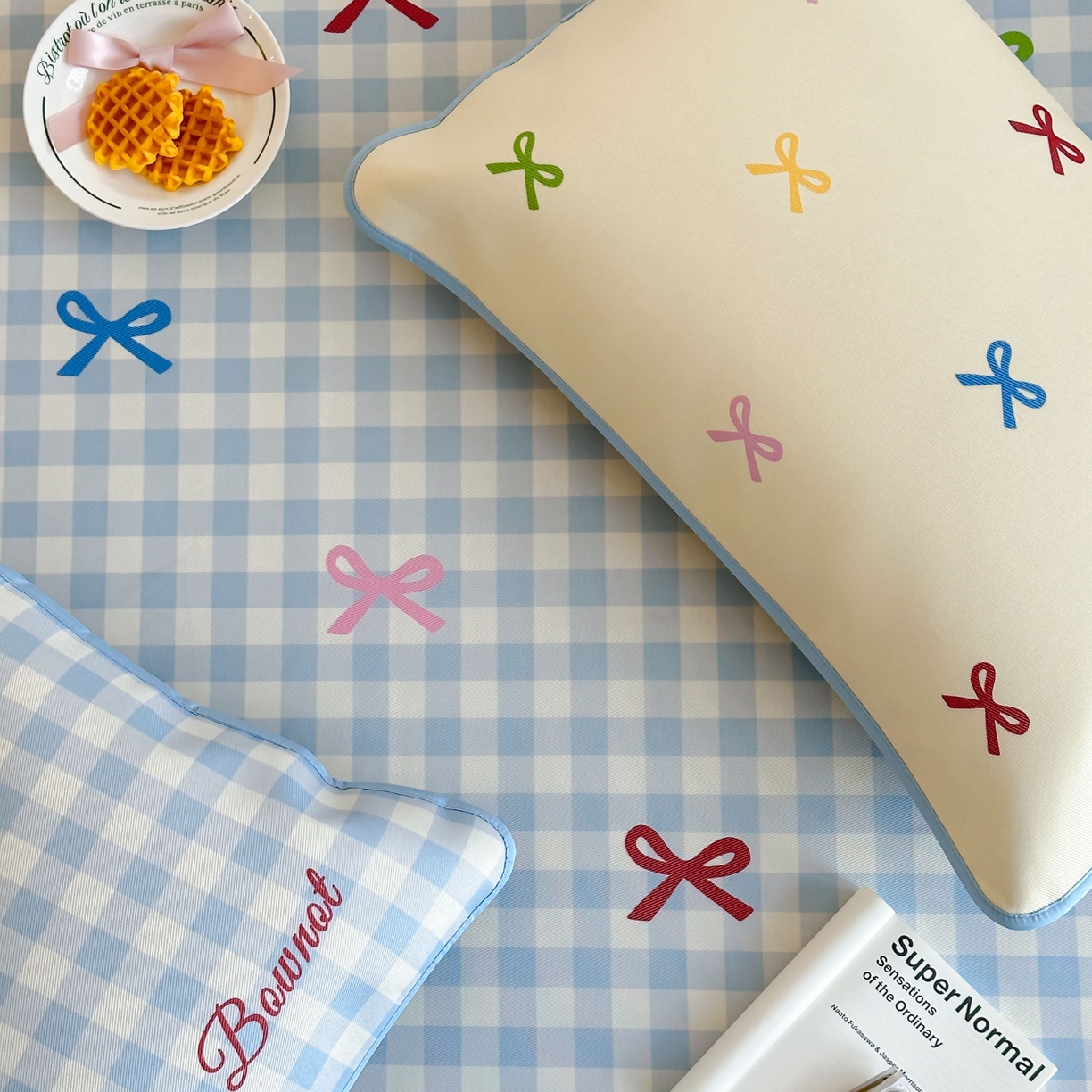 91家纺网 家纺一手货源 找家纺 三味舒屋 2025新款小清新设计师款印花冰藤席凉席席子 小蓝屿 床席