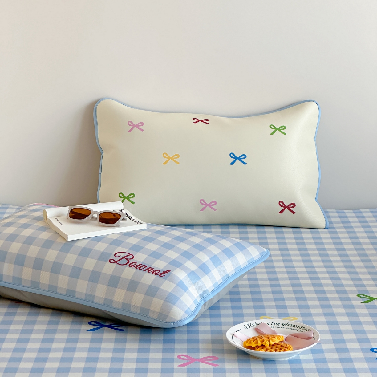 91家纺网 家纺一手货源 找家纺 三味舒屋 2025新款小清新设计师款印花冰藤席凉席席子 小蓝屿 床席