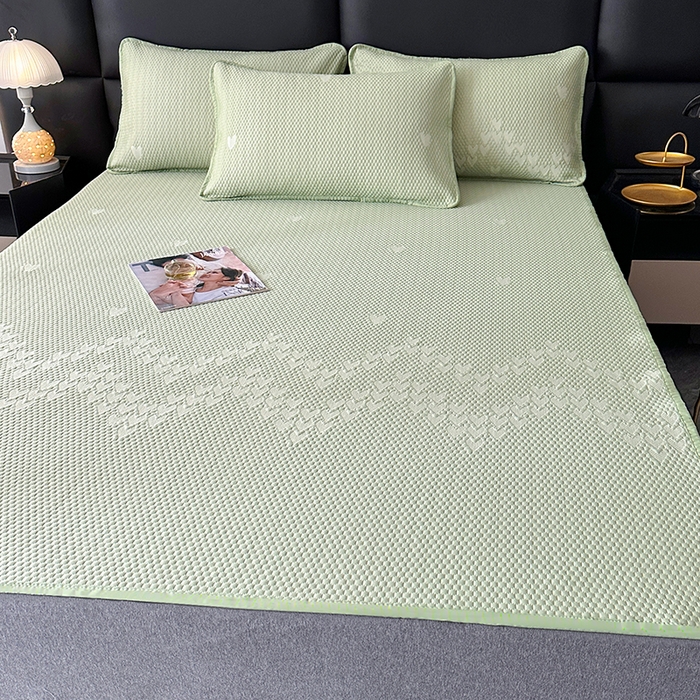 91家纺网 家纺一手货源 找家纺 （总）爱洛家纺 2025新款A类冰丝豆豆凉席-爱心