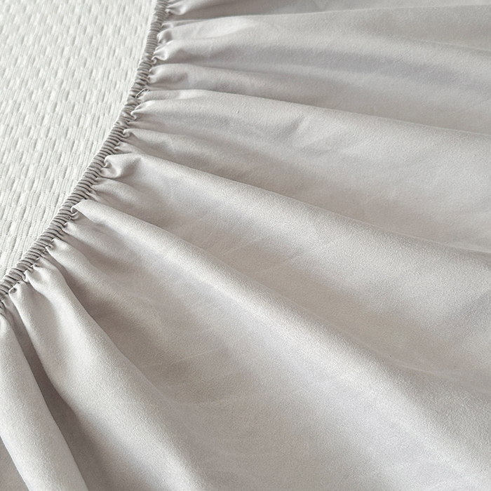 91家纺网 家纺一手货源 找家纺 爱洛家纺 2025新款A类冰丝豆豆凉席-爱心 爱心床笠~灰