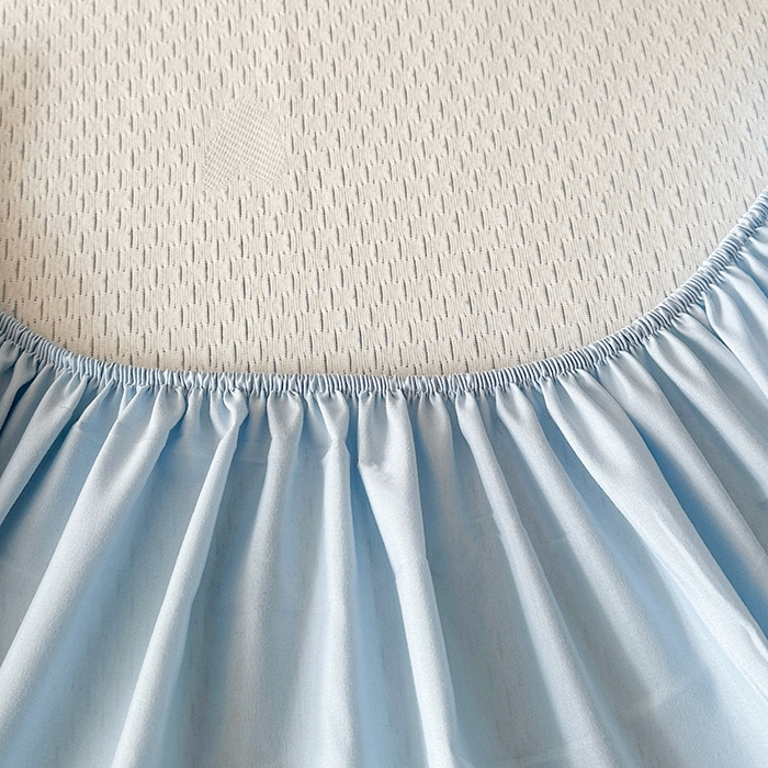 91家纺网 家纺一手货源 找家纺 爱洛家纺 2025新款A类冰丝豆豆凉席-爱心 爱心床笠~蓝