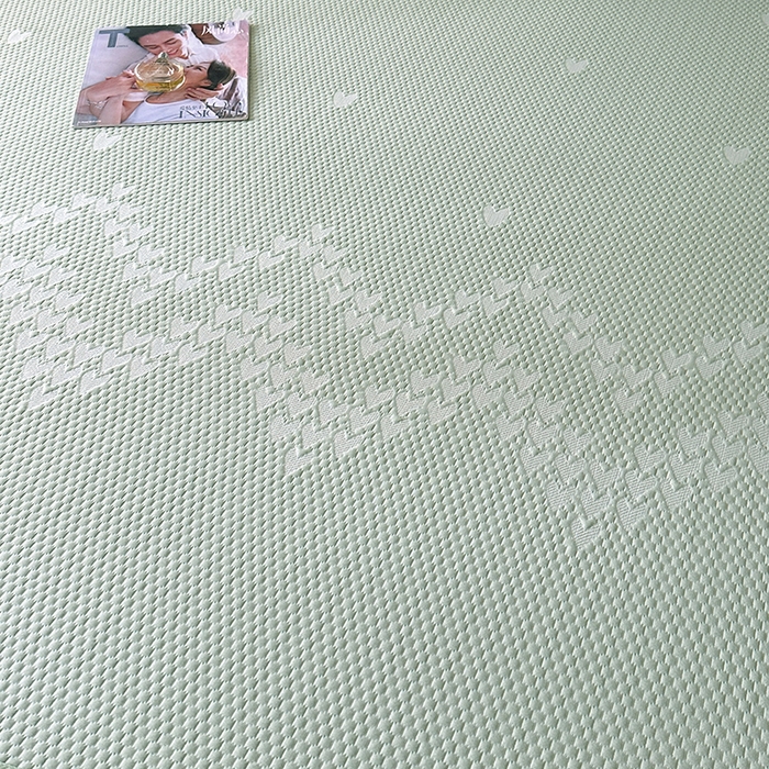 91家纺网 家纺一手货源 找家纺 爱洛家纺 2025新款A类冰丝豆豆凉席-爱心 爱心床笠~绿