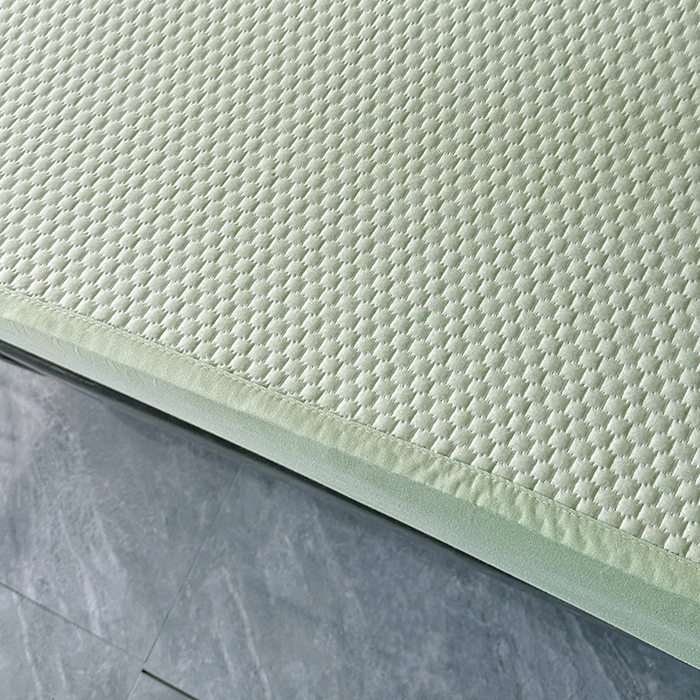 91家纺网 家纺一手货源 找家纺 爱洛家纺 2025新款A类冰丝豆豆凉席-爱心 爱心床笠~绿