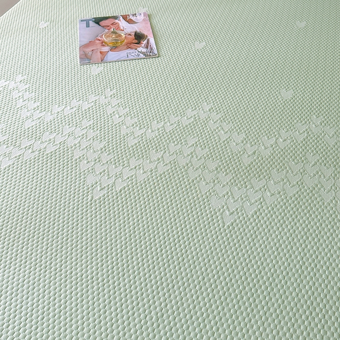 91家纺网 家纺一手货源 找家纺 爱洛家纺 2025新款A类冰丝豆豆凉席-爱心 爱心床笠~绿