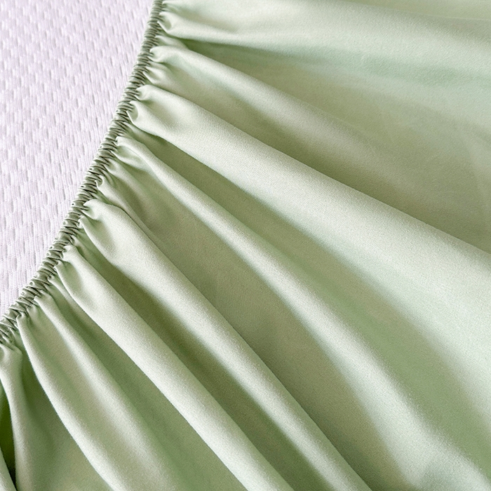 91家纺网 家纺一手货源 找家纺 爱洛家纺 2025新款A类冰丝豆豆凉席-爱心 爱心床笠~绿