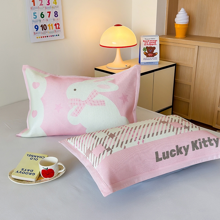 91家纺网 家纺一手货源 找家纺 安哆啦家纺 2025新款A类印花冰藤凉席简约条格系列凉席席子 格格兔-床席款