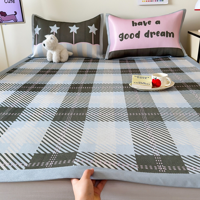 安哆啦家纺 2025新款A类印花冰藤凉席简约条格系列凉席席子 马赛克-床席款