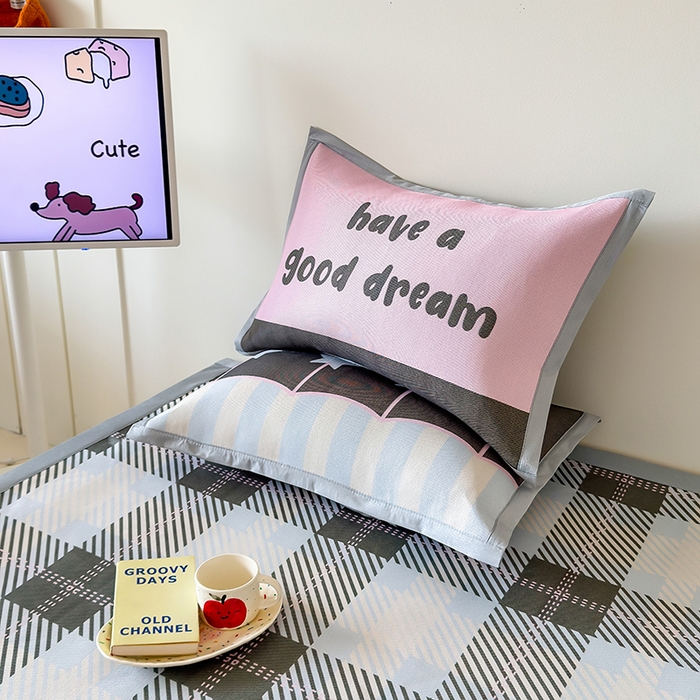 91家纺网 家纺一手货源 找家纺 安哆啦家纺 2025新款A类印花冰藤凉席简约条格系列凉席席子 马赛克-床席款