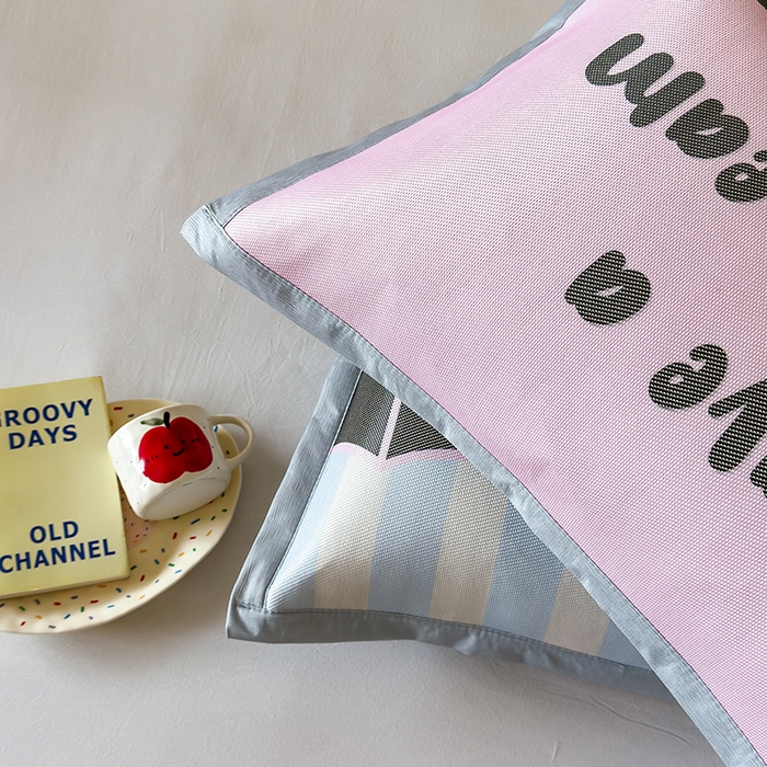 91家纺网 家纺一手货源 找家纺 安哆啦家纺 2025新款A类印花冰藤凉席简约条格系列凉席席子 马赛克-床席款