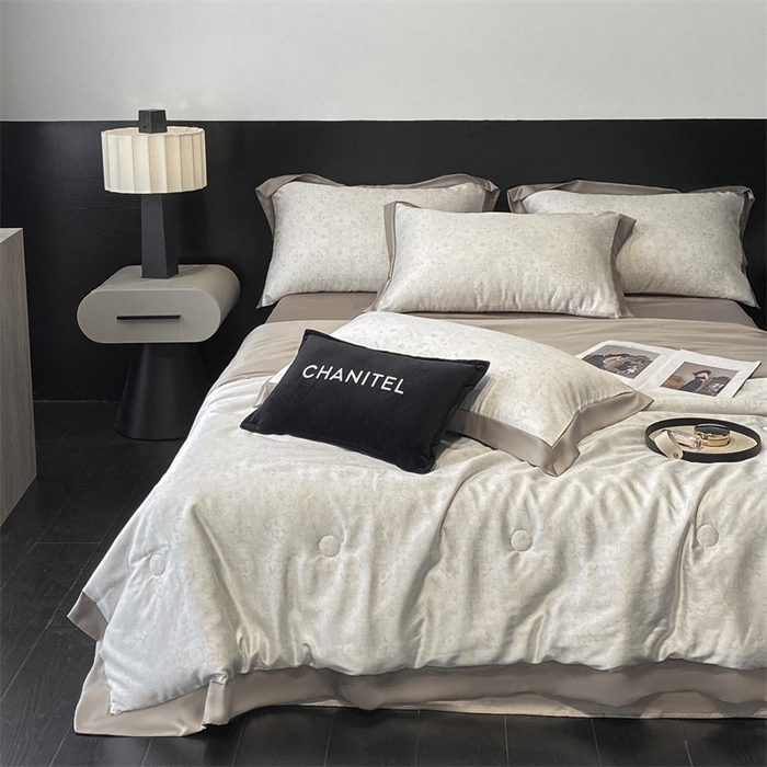 91家纺网 家纺一手货源 找家纺 本制 2025新款混纺天丝印花夏被夏凉被空调被 鎏金+太空灰