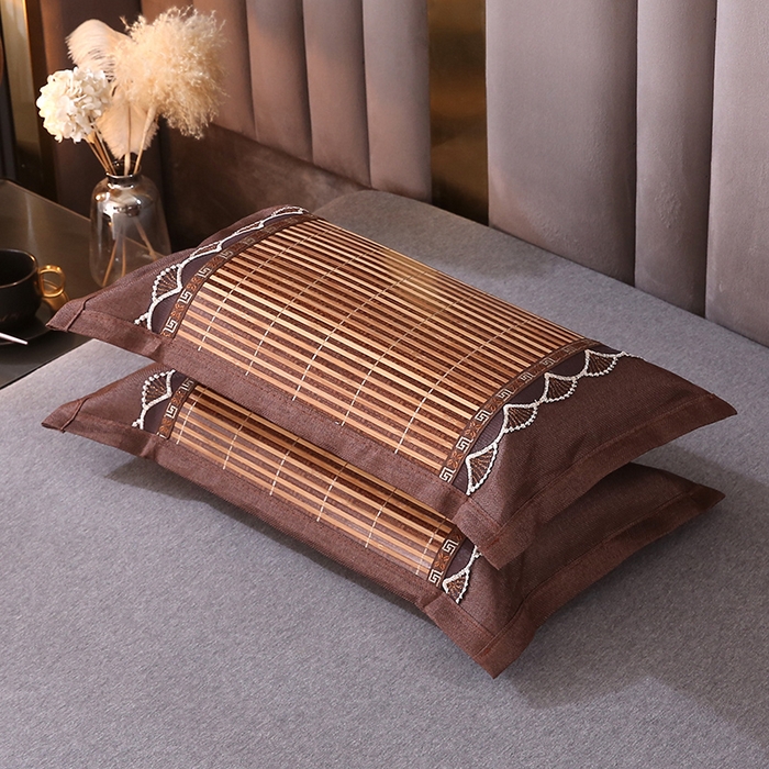 91家纺网 家纺一手货源 找家纺 （总）纽乐家纺 2025新款全荞麦壳枕头夏季冰丝藤席枕芯冰藤荞麦枕竹面凉席枕头