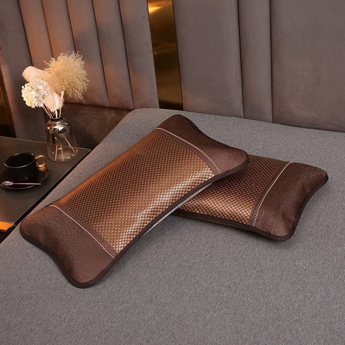 91家纺网 家纺一手货源 找家纺 （总）纽乐家纺 2025新款全荞麦壳枕头夏季冰丝藤席枕芯冰藤荞麦枕竹面凉席枕头