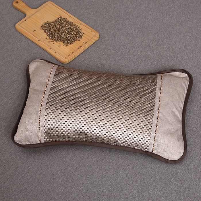 91家纺网 家纺一手货源 找家纺 纽乐家纺 2025新款全荞麦壳枕头夏季冰丝藤席枕芯冰藤荞麦枕竹面凉席枕头 圆角冰藤荞麦枕-米色