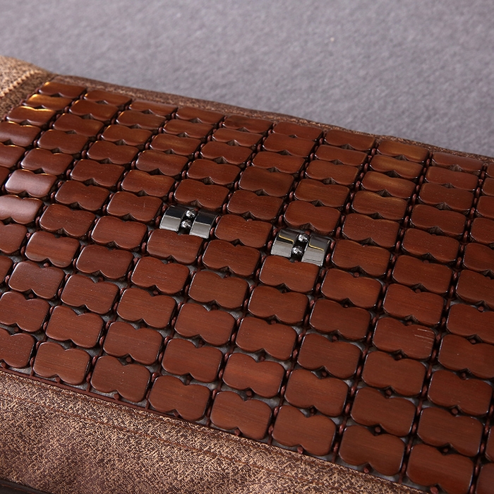 91家纺网 家纺一手货源 找家纺 纽乐家纺 2025新款全荞麦壳枕头夏季冰丝藤席枕芯冰藤荞麦枕竹面凉席枕头 圆角麻将荞麦枕-咖色