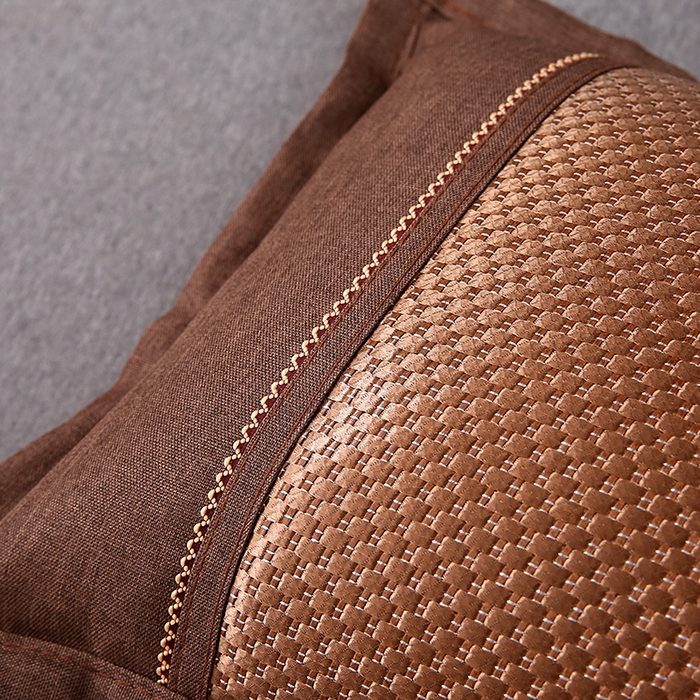 91家纺网 家纺一手货源 找家纺 纽乐家纺 2025新款全荞麦壳枕头夏季冰丝藤席枕芯冰藤荞麦枕竹面凉席枕头 直角冰藤荞麦枕-咖色