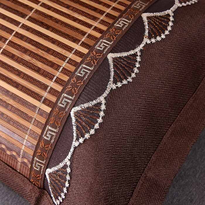 91家纺网 家纺一手货源 找家纺 纽乐家纺 2025新款全荞麦壳枕头夏季冰丝藤席枕芯冰藤荞麦枕竹面凉席枕头 直角竹席荞麦枕-深咖色