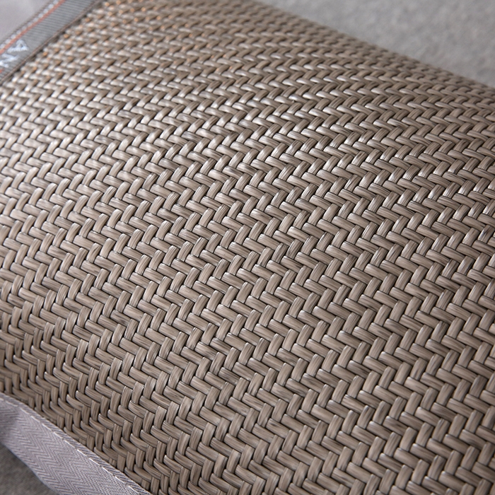 91家纺网 家纺一手货源 找家纺 纽乐家纺 2025新款全荞麦壳枕头夏季冰丝藤席枕芯冰藤荞麦枕竹面凉席枕头 直角PU冰藤荞麦枕-银色