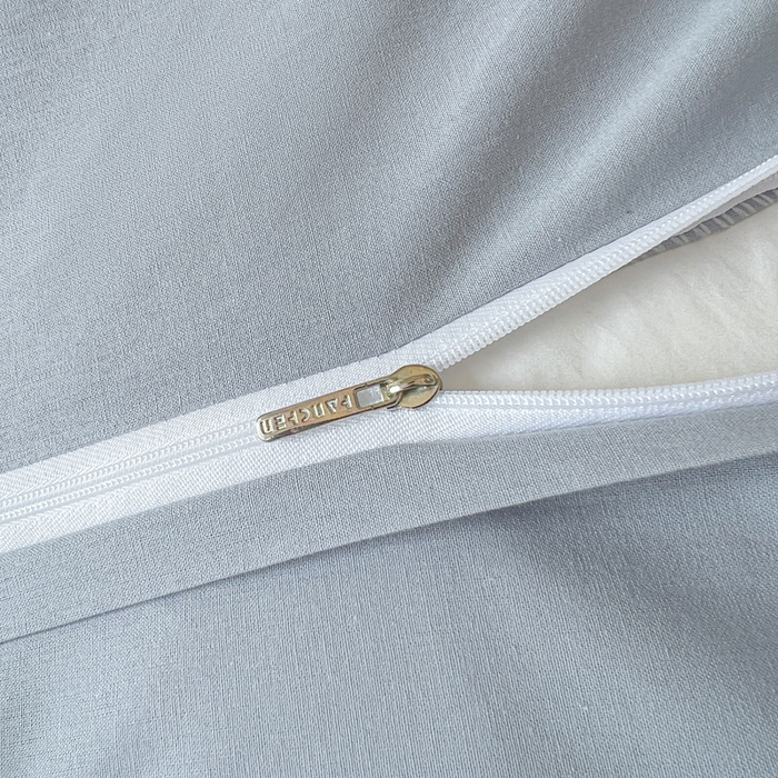 91家纺网 家纺一手货源 找家纺 涵宸家纺 2025新款A类全棉双层纱荷叶花边四件套 花边-蓝萱