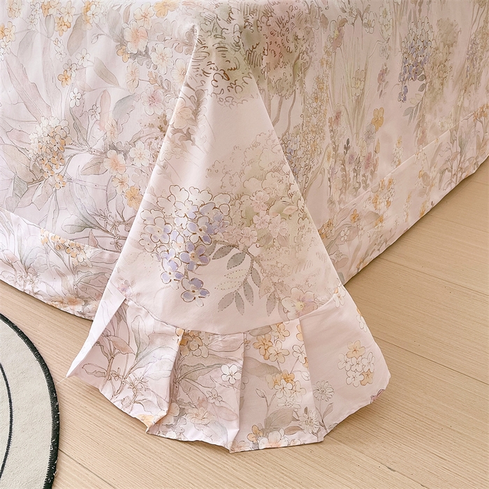 91家纺网 家纺一手货源 找家纺 宝齐莱家纺 2025新款13376全棉纯棉活性印花四件套 初颜