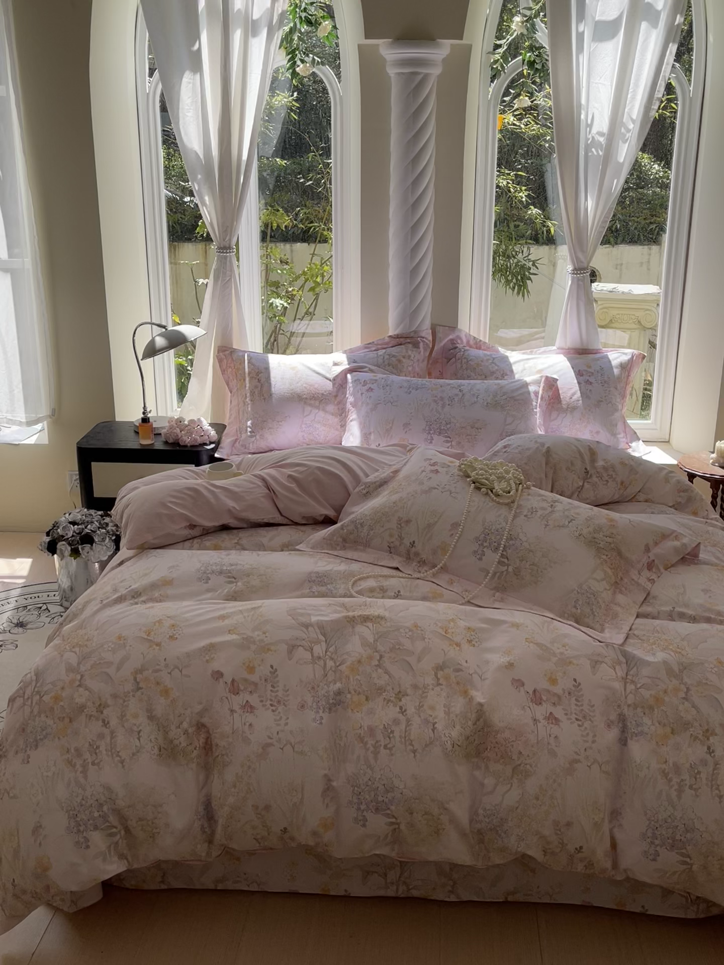 91家纺网 家纺一手货源 找家纺 宝齐莱家纺 2025新款13376全棉纯棉活性印花四件套 初颜