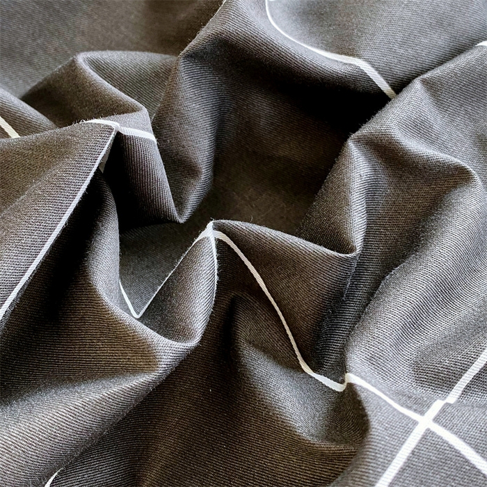 91家纺网 家纺一手货源 找家纺 宝齐莱家纺 2025新款13376全棉纯棉活性印花四件套 黑白格