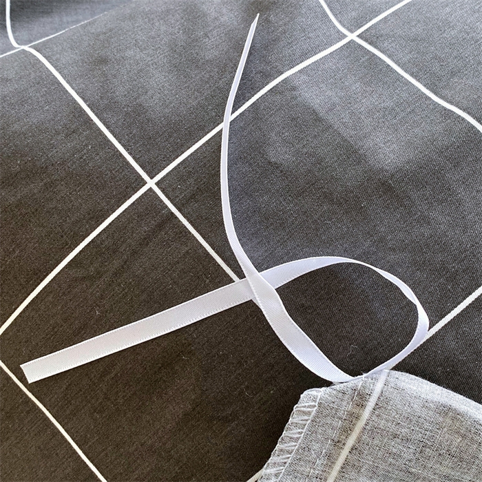 91家纺网 家纺一手货源 找家纺 宝齐莱家纺 2025新款13376全棉纯棉活性印花四件套 黑白格