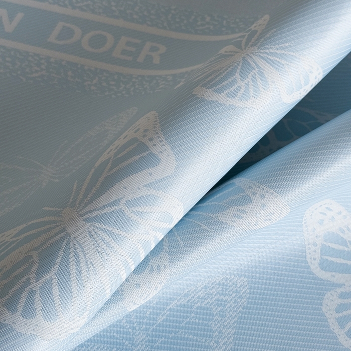 91家纺网 家纺一手货源 找家纺 九花鹿 2025新款A类PE凉感提花冰丝凉席软凉席可水洗可机洗 蝶舞（天空蓝）